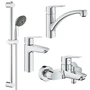 Набір змішувачів 4 в 1 для ванної кімнати та кухні Grohe QuickFix Start M-Size UA202301KE