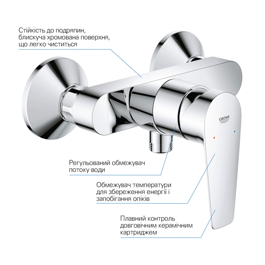 Набір змішувачів 3 в 1 для ванної кімнати Grohe QuickFix StartEdge S-Size UA202502SE