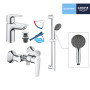 Набор смесителей 3 в 1 для ванной комнаты Grohe QuickFix StartEdge S-Size UA202502SE