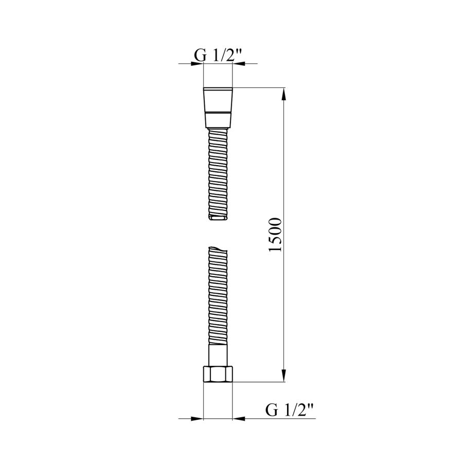 Шланг для душа Kroner KRM - 605 Anti-Twis 150 см