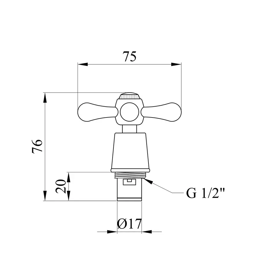 Ручка з кран-буксою для змішувача Kroner KRM - C986 (пара)
