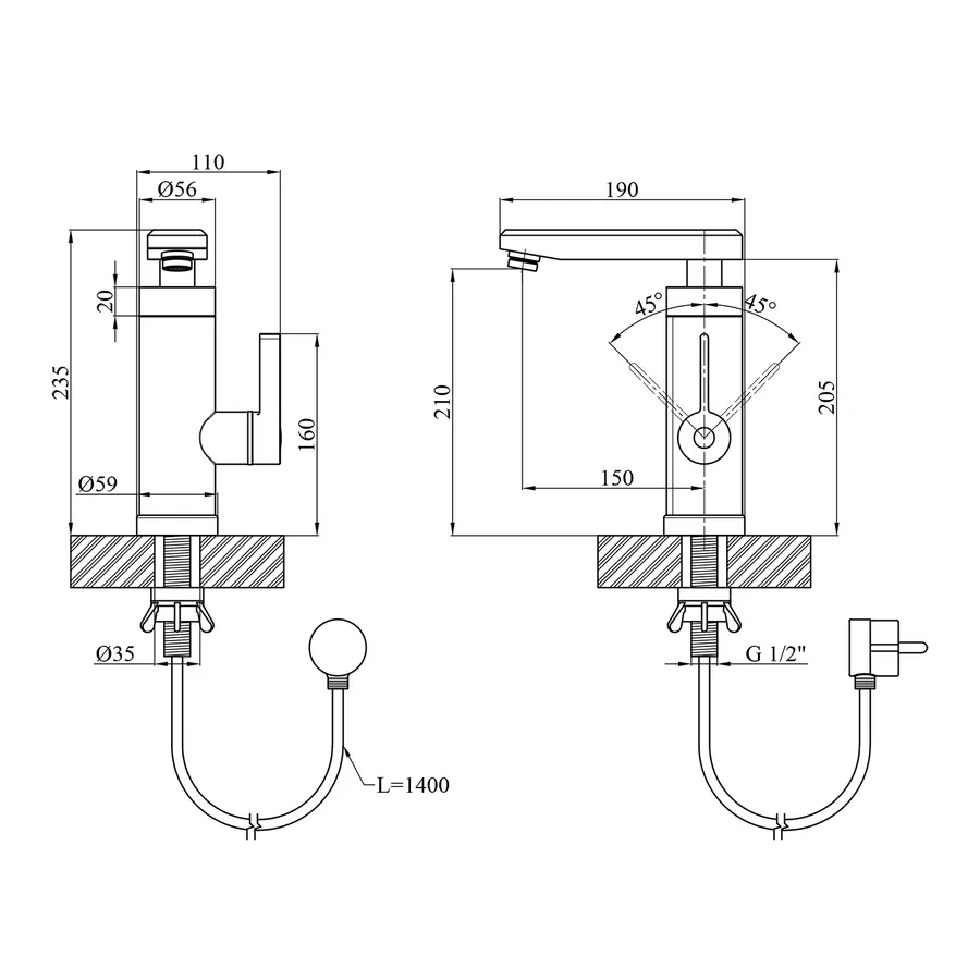 Проточный водонагреватель Kroner KRM Volt-CW189 с дисплеем