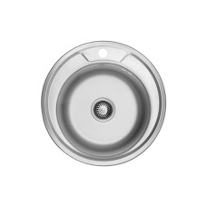 Кухонна врізна мийка з нержавіючої сталі Kroner KRP Dekor-490 0.6 мм-180