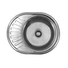 Кухонна врізна мийка з нержавіючої сталі Kroner KRP Polierte-5745 0.6 мм-180