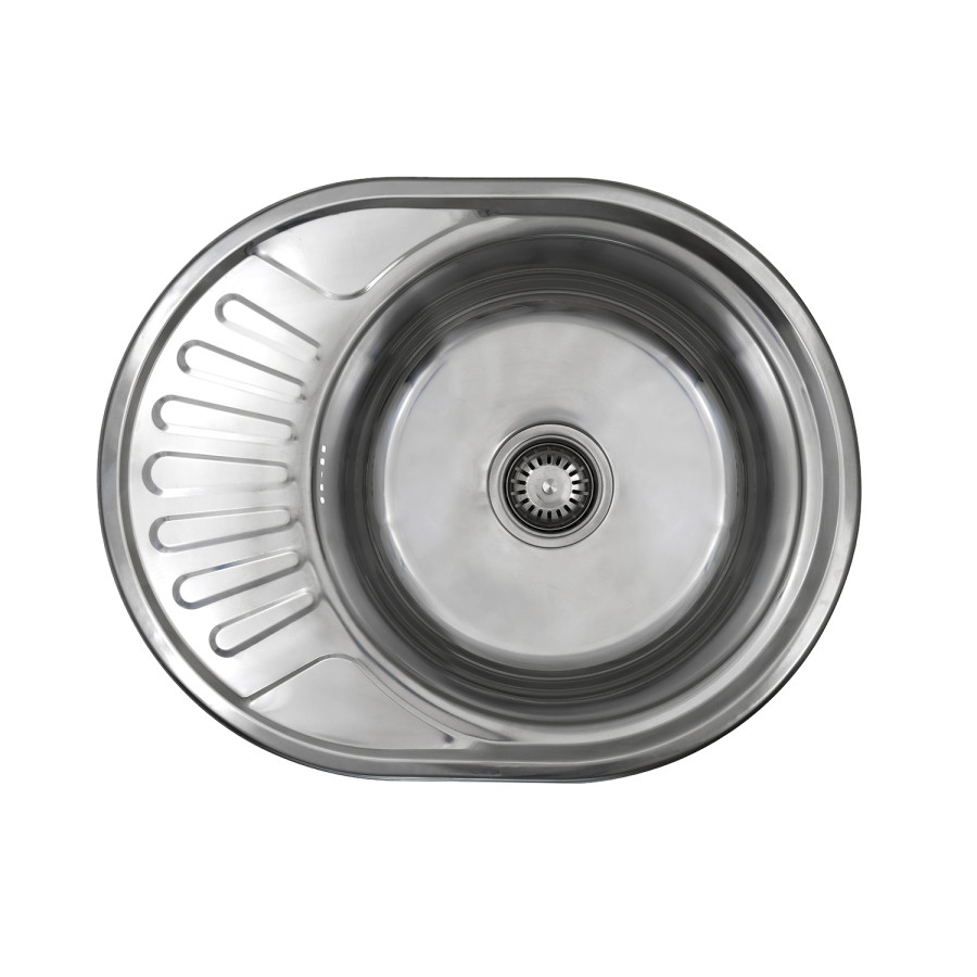 Кухонна врізна мийка з нержавіючої сталі Kroner KRP Polierte-5745 0.6 мм-180
