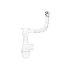 Сифон для кухонной мойки KronoPlast 1 1/2''х40 мм с резьбовым выпуском, с круглым переливом SM26010200<br>