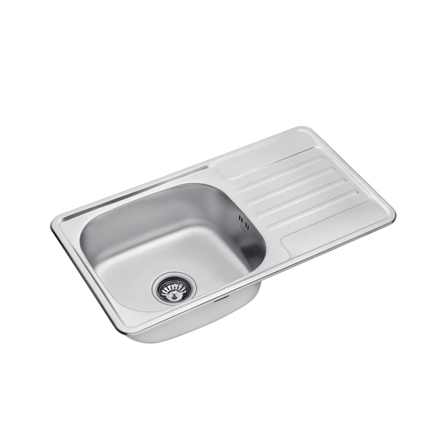 Кухонна врізна мийка з нержавіючої сталі Kroner KRP Satin-7642 0.8мм-180