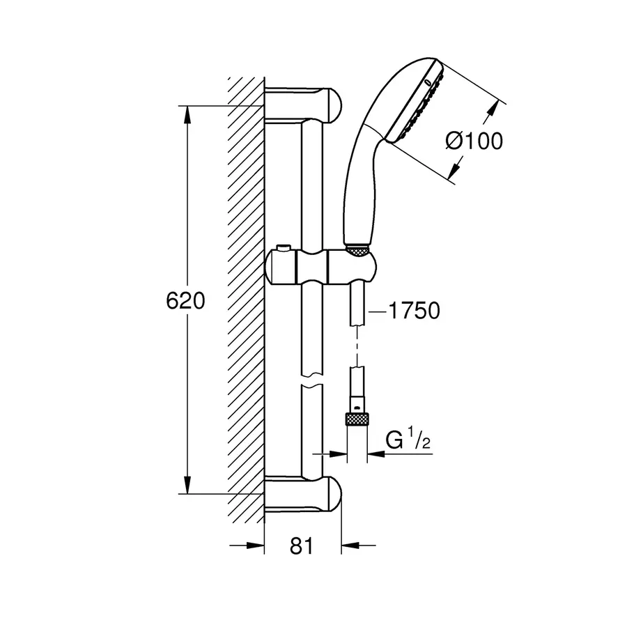Душовий гарнітур Grohe New Tempesta 100 27598001