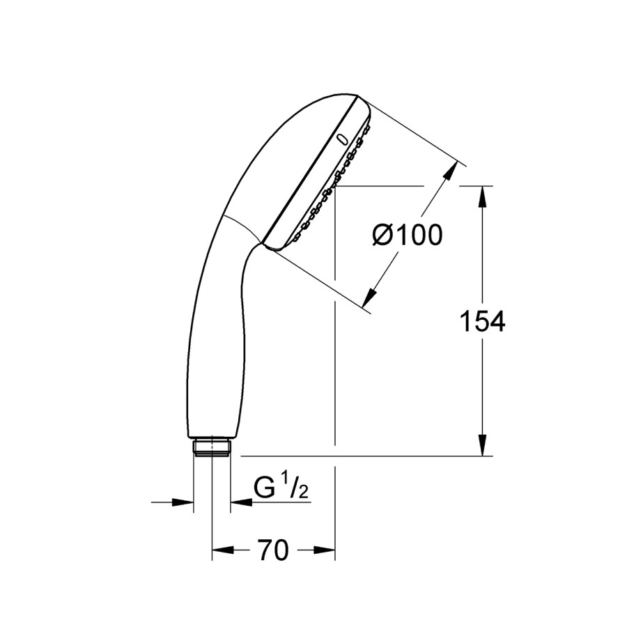 Лійка для ручного душу Grohe QuickFix Vitalio Start 100 27940000