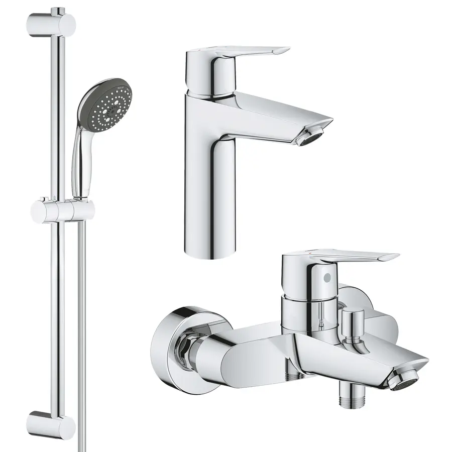 Набір змішувачів 3 в 1 для ванної кімнати Grohe QuickFix Start M-Size UA202301ME