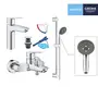 Набір змішувачів 3 в 1 для ванної кімнати Grohe QuickFix Start M-Size UA202301ME