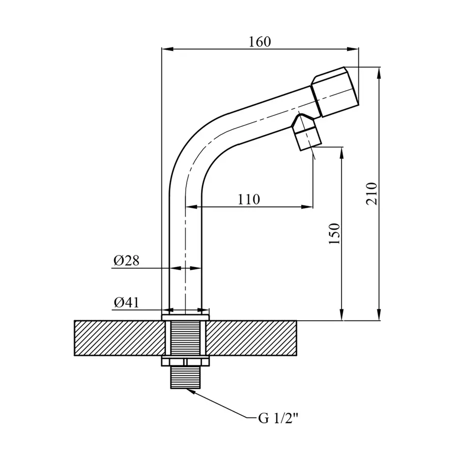 Кран на одну воду Kroner KRP Edelstahl Klassisch - ESG097