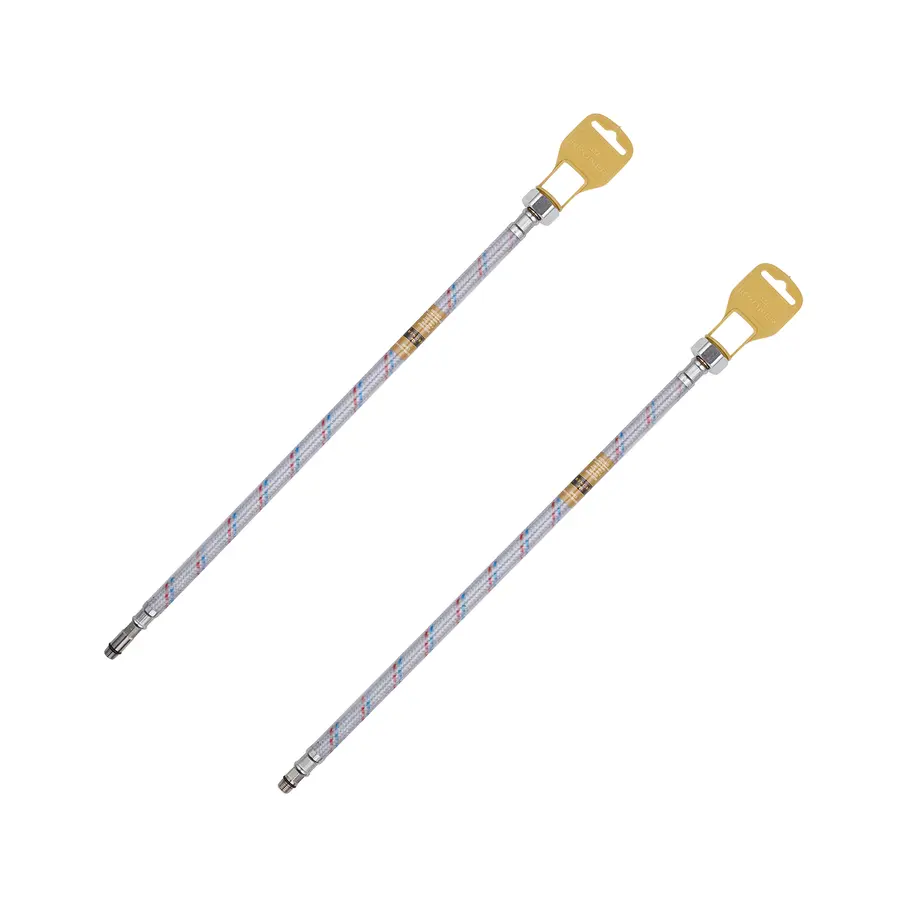 Гибкая подводка для подключения смесителя Kroner KRM - 40 1/2"хМ10 в нейлоновой оплетке покрытой ПВХ (пара)