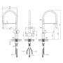 Смеситель для кухни с подключением к фильтру Kroner KRP Edelstahl Klassisch - ESG03815BLK