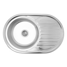 Кухонна врізна мийка з нержавіючої сталі Kroner KRP Dekor-7750 0.6 мм-160