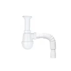 Сифон для кухонной мойки KronoPlast 1 1/2''х40 мм с литым выпуском SM11000042