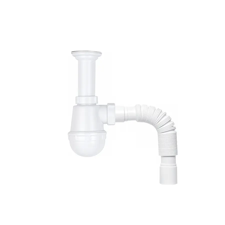 Сифон для кухонной мойки KronoPlast 1 1/2''х40 мм с литым выпуском SM11000042