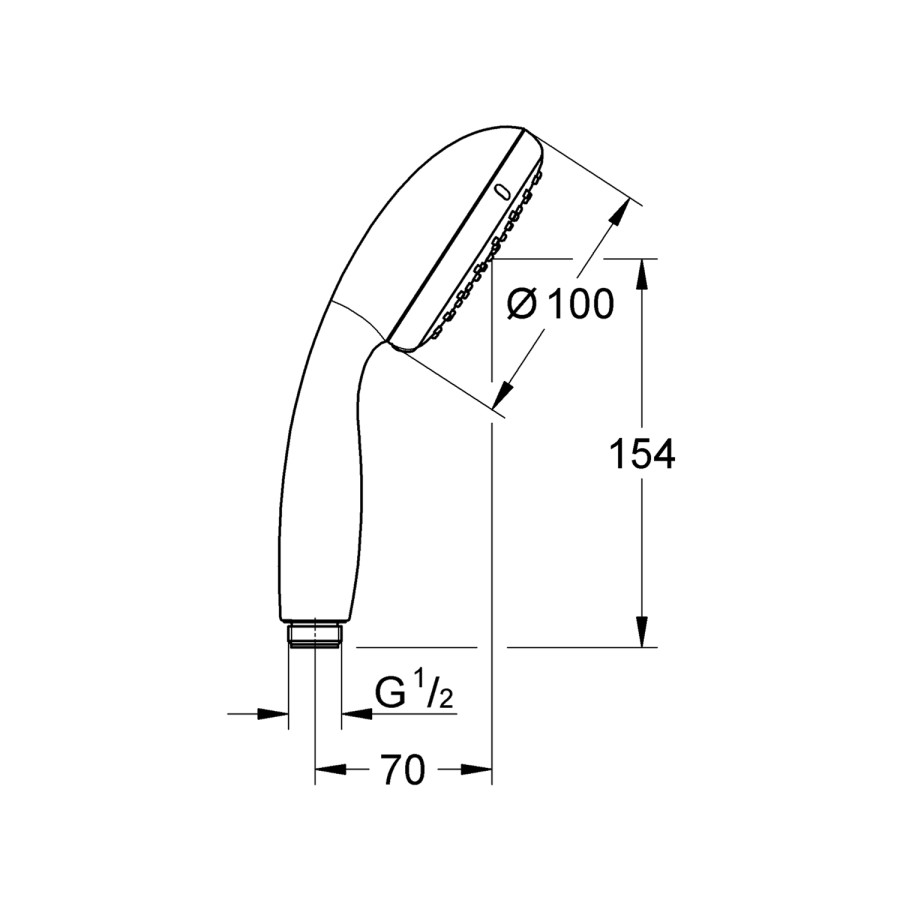 Лейка для ручного душа Grohe QuickFix Vitalio Start 100 27946000