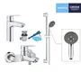 Набір змішувачів 3 в 1 для ванної кімнати Grohe QuickFix Start M-Size UA202301MQ