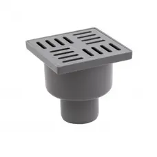 Трап ANIplast з вертикальним випуском 50 мм, з нержавіючою решіткою 10х10 см TQ5202EU