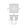 Трап ANIplast з вертикальним випуском 50 мм, з нержавіючою решіткою 10х10 см TQ5202EU