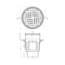Трап ANIplast з вертикальним випуском 110 мм, з решіткою 15х15 см TA1710EU