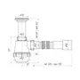 Сифон для раковини ANIplast з литим випуском 70 мм, з гнучкою трубою 40х40/50 мм С0515EU