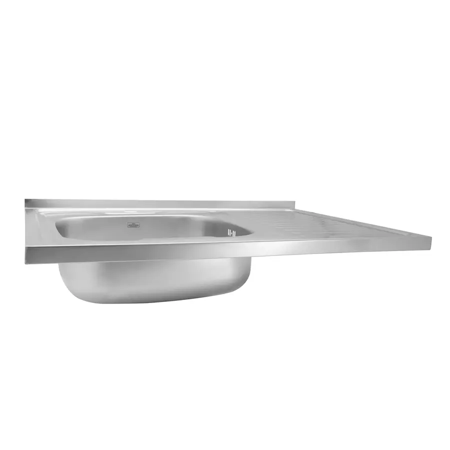 Кухонна накладна мийка з нержавіючої сталі Kroner KRP Satin-6080L 0.6 мм-160