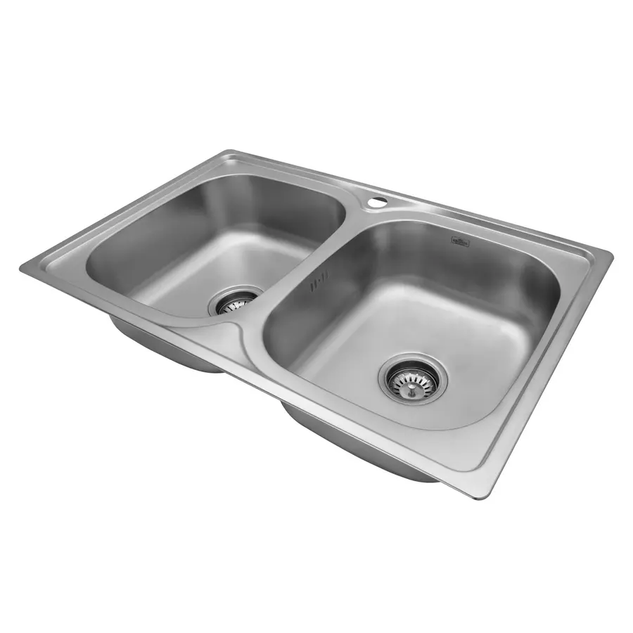 Кухонна врізна мийка з нержавіючої сталі Kroner KRP Satin-5080Z 0.8 мм-180