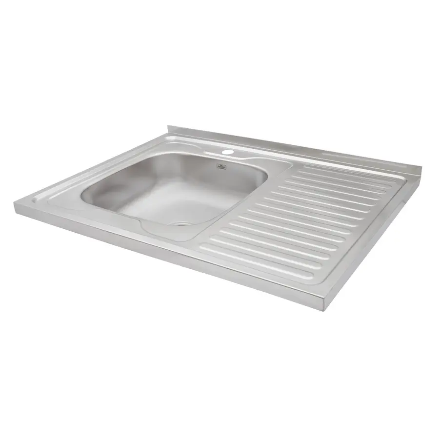 Кухонная мойка накладная Kroner KRP Dekor-6080L (0,6 мм)