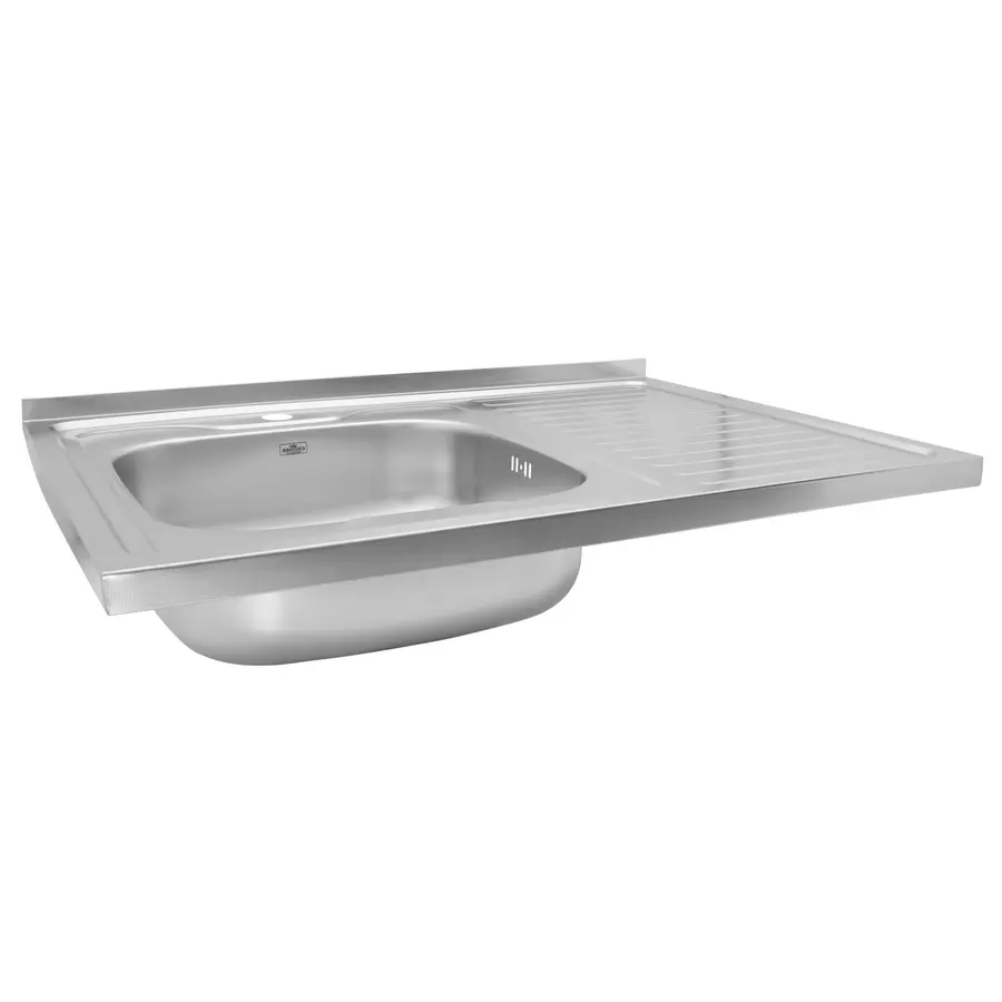 Кухонная мойка накладная Kroner KRP Dekor-6080L (0,6 мм)