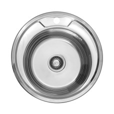 Кухонна врізна мийка з нержавіючої сталі Kroner KRP Polierte-490 0.6 мм-180