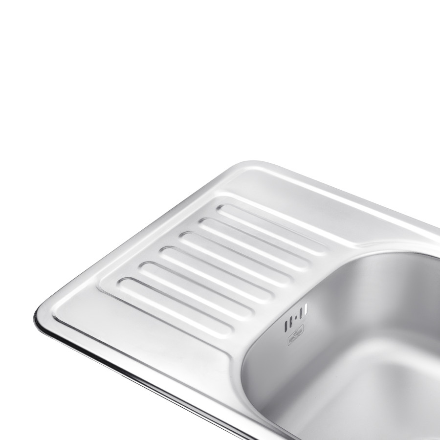 Кухонна врізна мийка з нержавіючої сталі Kroner KRP Satin-6642 0.8мм-180