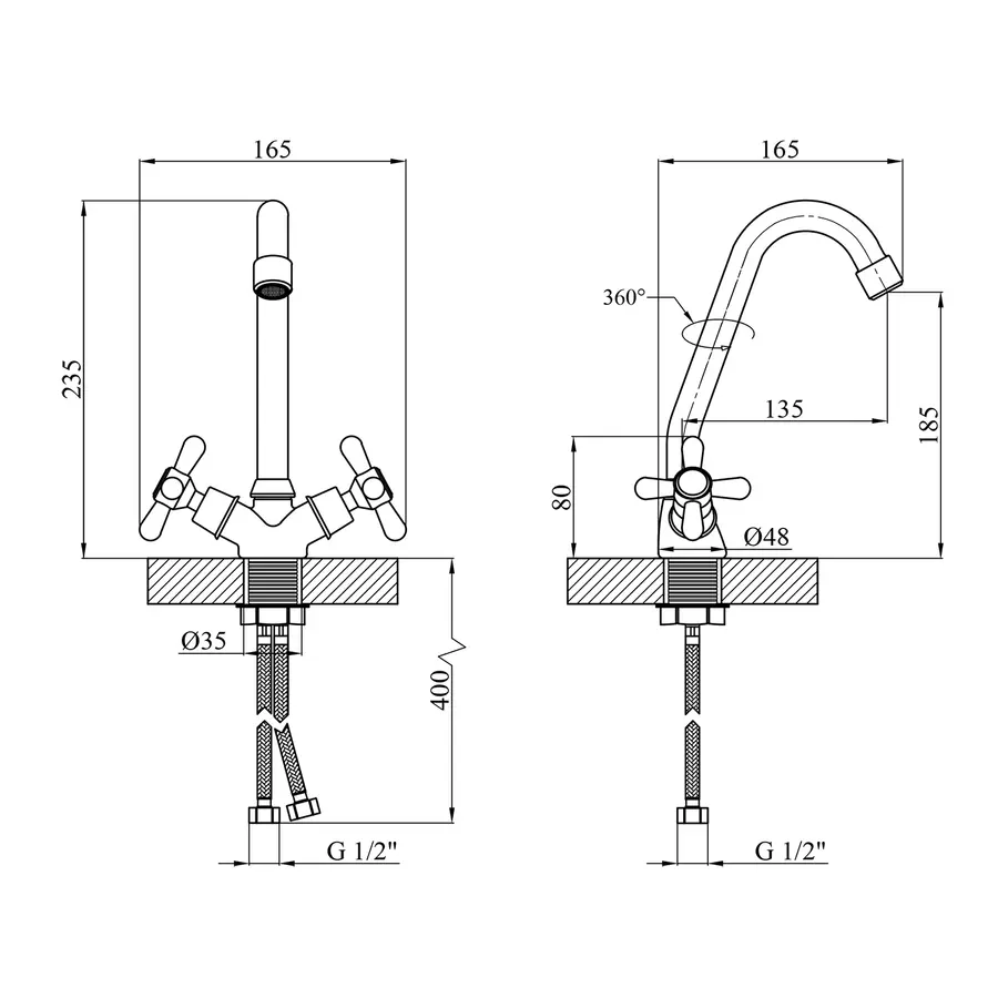 Змішувач для кухні Kroner KRP Royce-C030