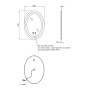 Дзеркало Kroner KRP Spiegel VO1 - 5070 з LED-підсвічуванням та антизапітнінням