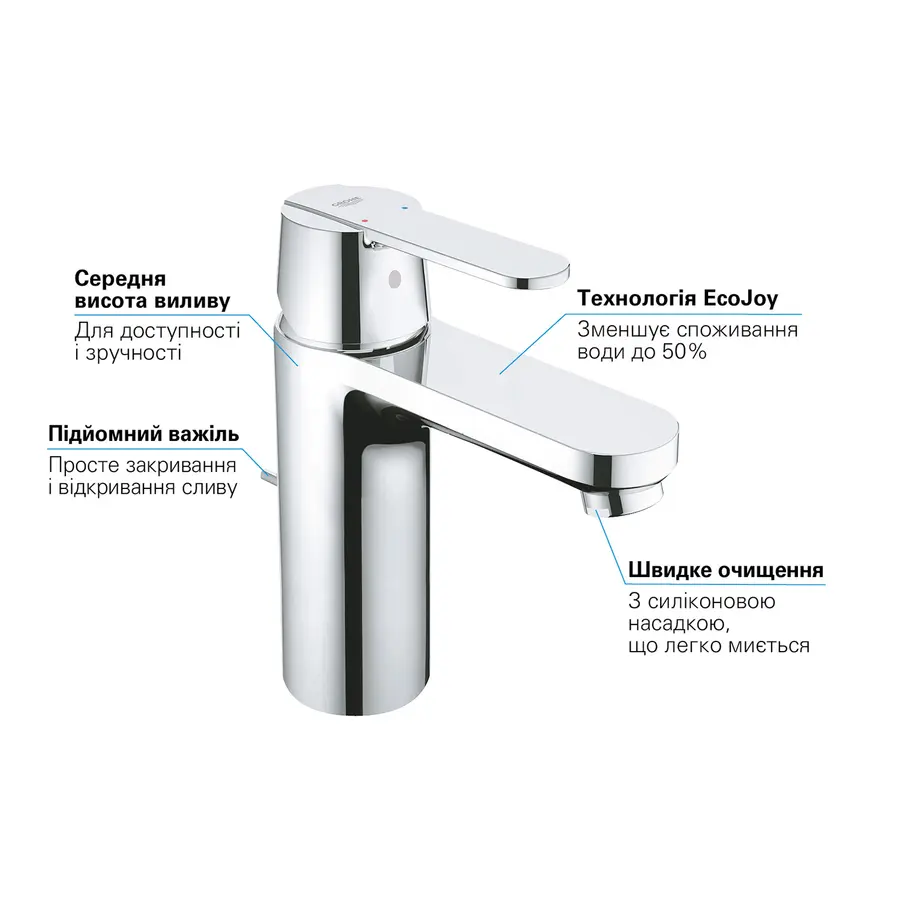 Змішувач для раковини Grohe QuickFix Get M-Size 23454000