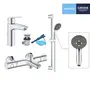 Набір змішувачів 3 в 1 для ванної кімнати Grohe QuickFix Start S-Size UA202304TS