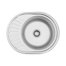 Кухонна врізна мийка з нержавіючої сталі Kroner KRP Dekor-5745 0.8 мм-180