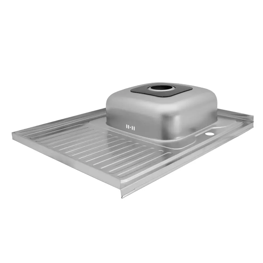 Кухонна накладна мийка з нержавіючої сталі Kroner KRP Satin-6080R 0.6 мм-160