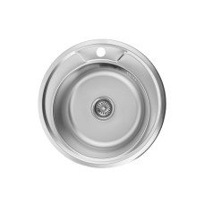 Кухонна врізна мийка з нержавіючої сталі Kroner KRP Satin-490 0.6 мм-160