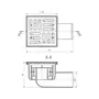 Трап ANIplast з горизонтальним випуском 50 мм, з нержавіючою решіткою 10х10 см TQ5102EU