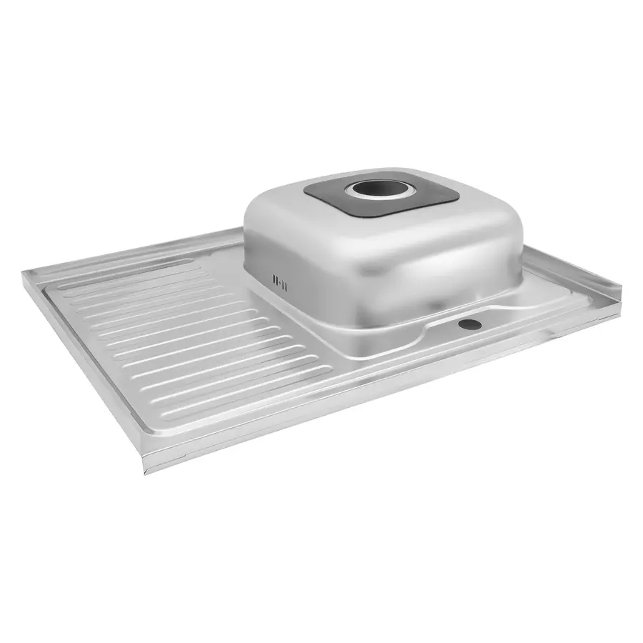 Кухонная мойка накладная Kroner KRP Dekor-6080R (0,6 мм)