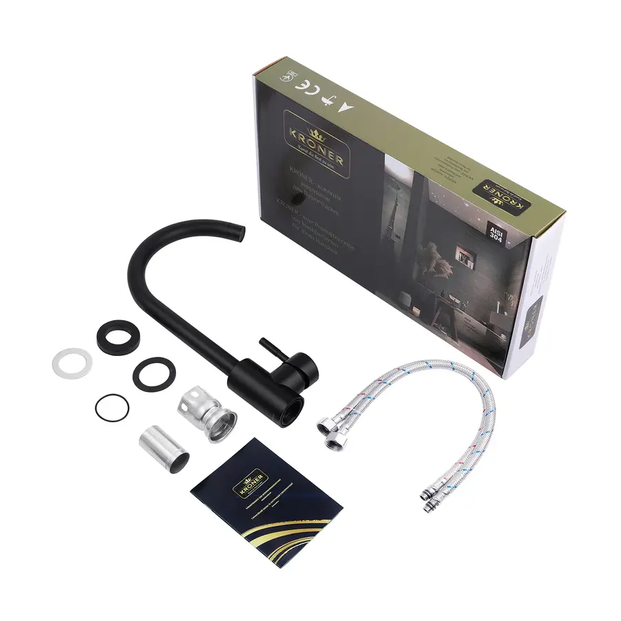 Смеситель для кухни Kroner KRP Edelstahl Klassisch - SCH035GLA