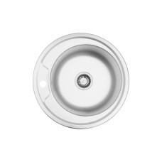 Кухонна врізна мийка з нержавіючої сталі Kroner KRP Dekor-490 0.8 мм-180