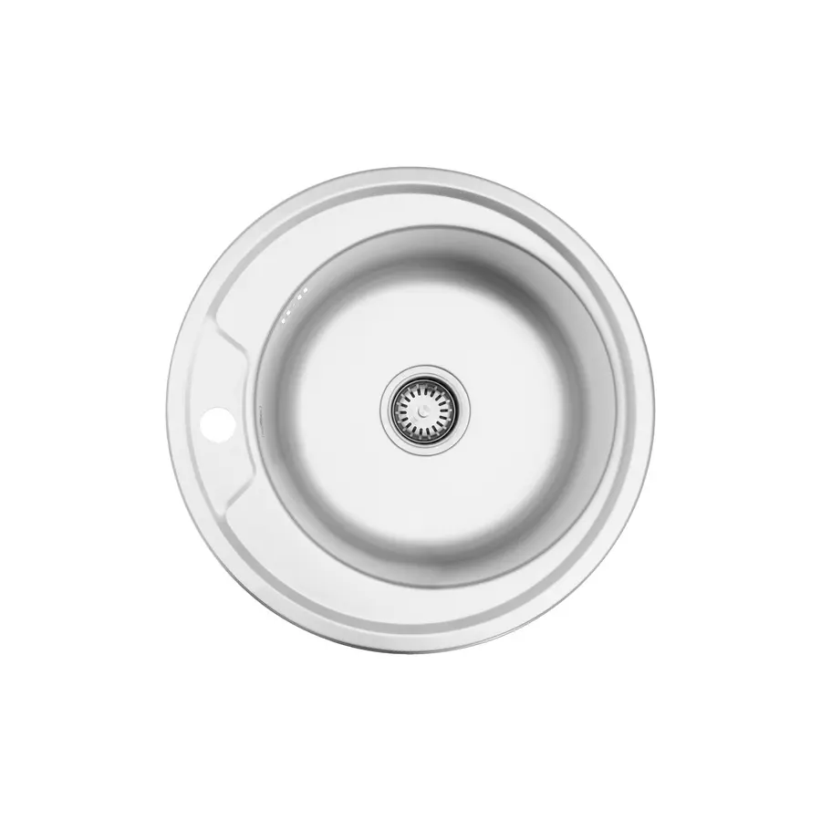 Кухонна врізна мийка з нержавіючої сталі Kroner KRP Dekor-490 0.8 мм-180