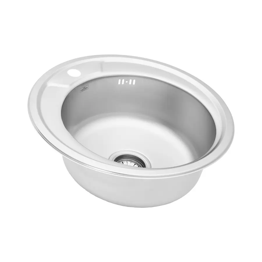 Кухонна врізна мийка з нержавіючої сталі Kroner KRP Dekor-490 0.8 мм-180