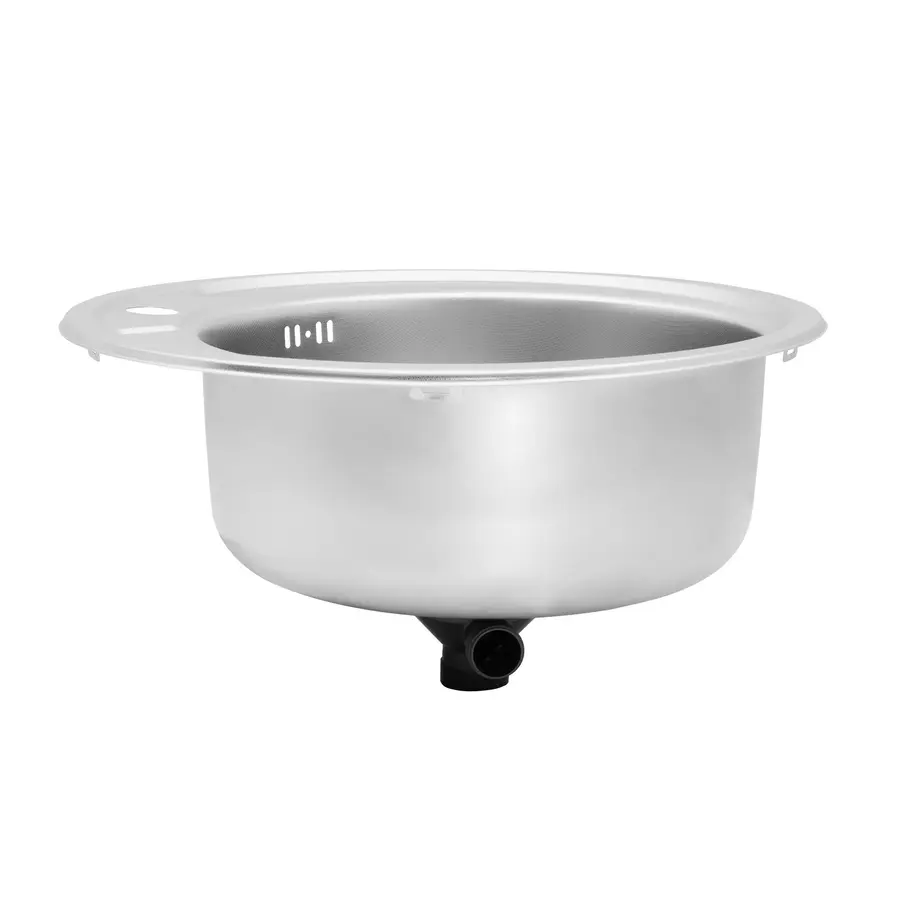 Кухонна врізна мийка з нержавіючої сталі Kroner KRP Dekor-490 0.8 мм-180