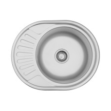 Кухонна врізна мийка з нержавіючої сталі Kroner KRP Satin-5745 0.8мм-180