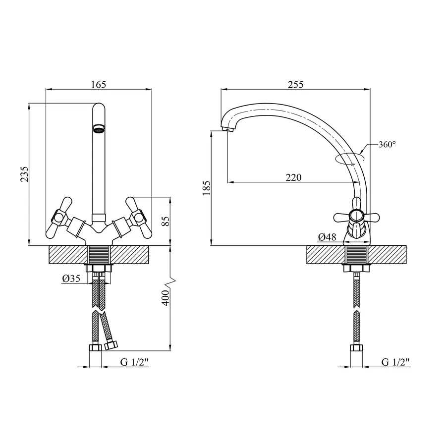 Змішувач для кухні Kroner KRP Royce-C032