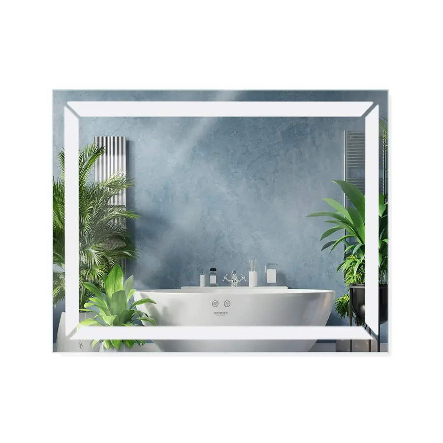 Дзеркало Kroner KRP Spiegel HR1 - 9070 з LED-підсвічуванням та антизапітнінням